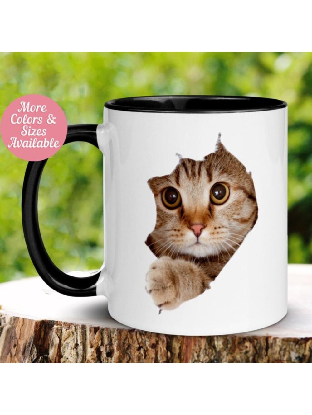 Cute Cat Mug, Pet Lover Tea Coffee Cup Size 11OZ